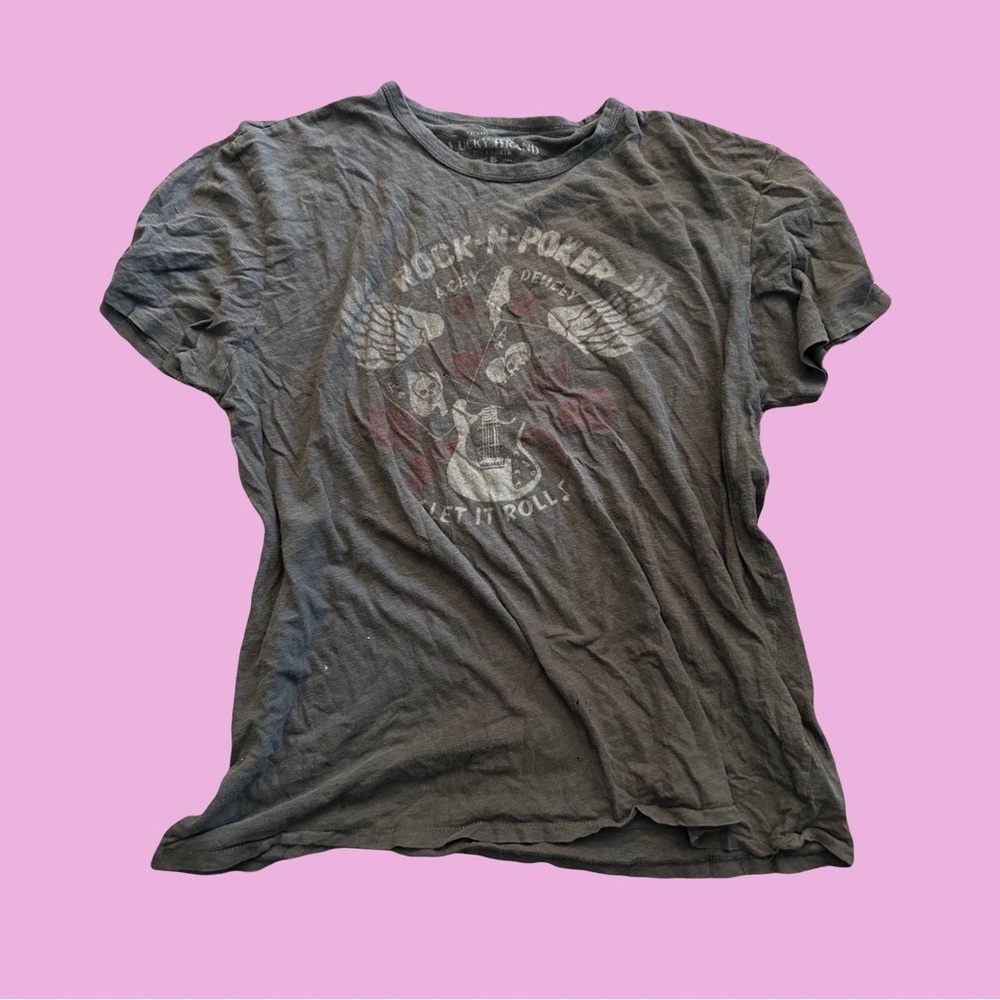 vintage lucky brand men's graphic tee